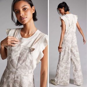 Anthropologie Maeve Wide-Leg Overalls NWT S/M